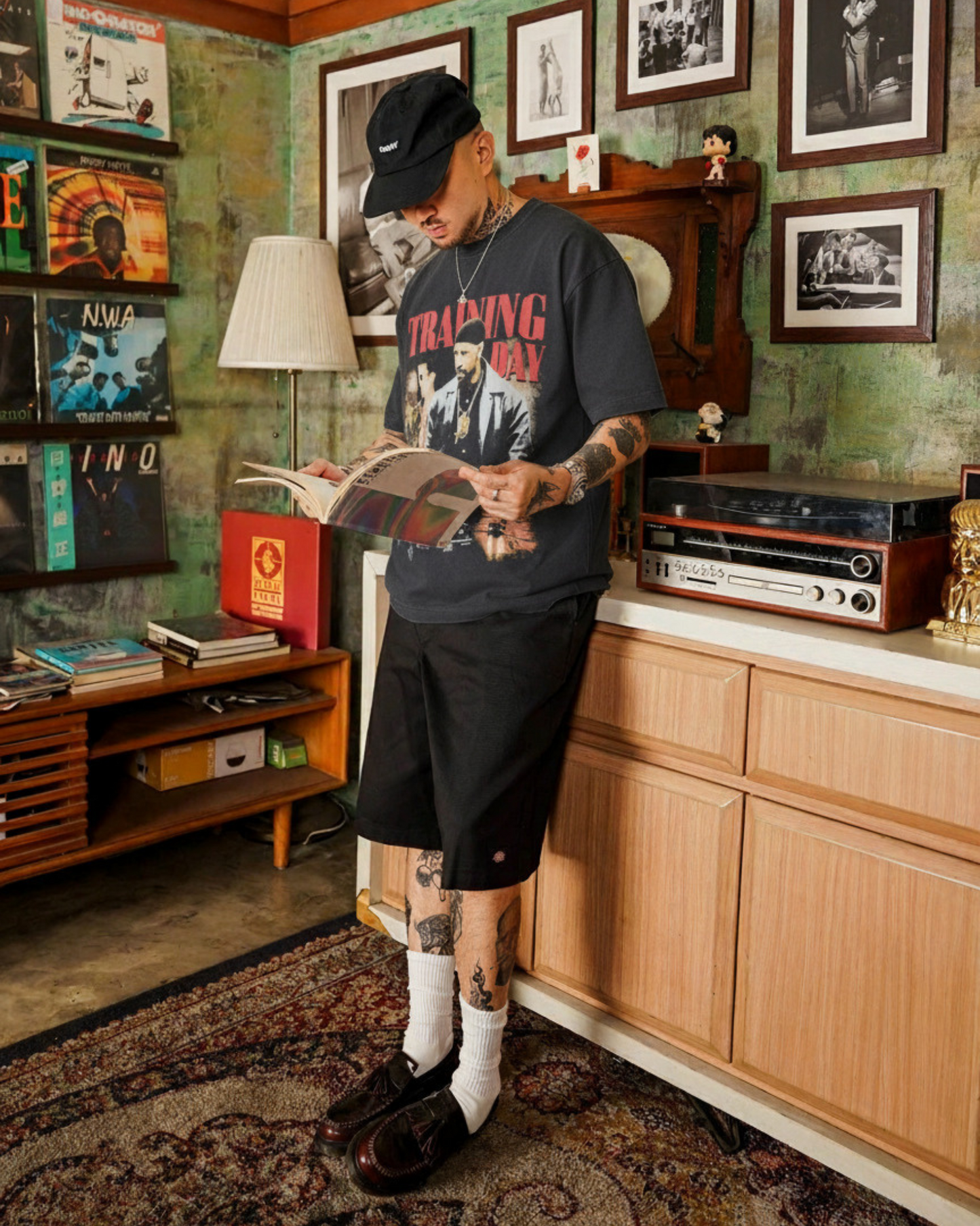 Training Day Tee Washed Black