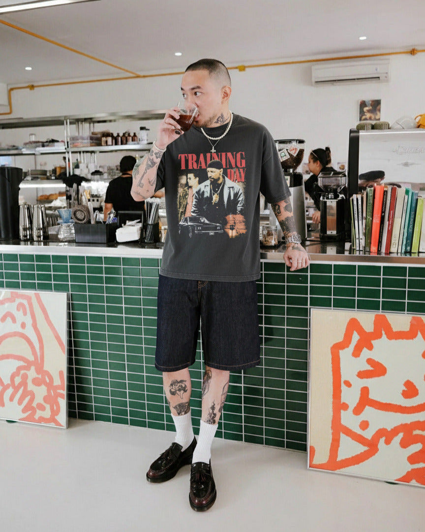 Training Day Tee Washed Black